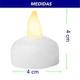 LUZ DE TE VELAS LED FLOTANTES 12 PIEZAS