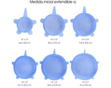 Tapa De Silicon De 6 Tamaños Ecologico Reutilizables