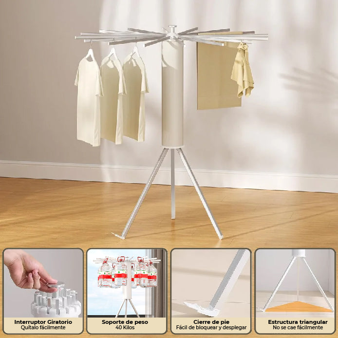 Tendedero Plegable Para Ropa Blanco