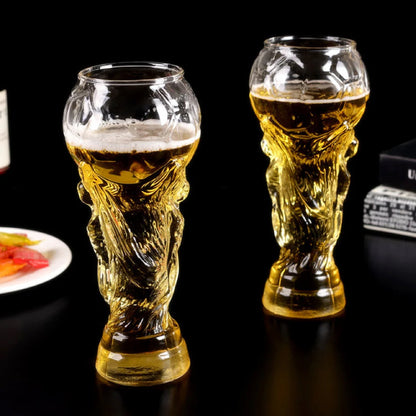 RD ROYAL COOK Set de 6 Vasos de Cerveza Forma Copa Mundial 2026* | Capacidad *450ml* | Tarro Cervecero de Vidrio Grueso | Ideal para Partidos y Coleccionistas | Kit de Animación Fútbol.
