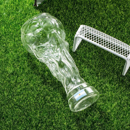 RD ROYAL COOK Set de 6 Vasos de Cerveza Forma Copa Mundial 2026* | Capacidad *450ml* | Tarro Cervecero de Vidrio Grueso | Ideal para Partidos y Coleccionistas | Kit de Animación Fútbol.