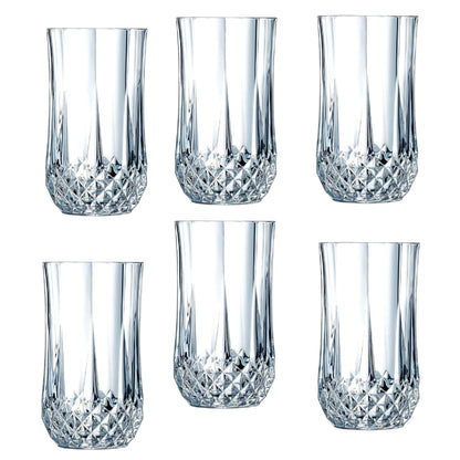 Vasos Chic-fantasy Bar 275 Ml Cristal Elegantes 6 Unidades Color Transparente