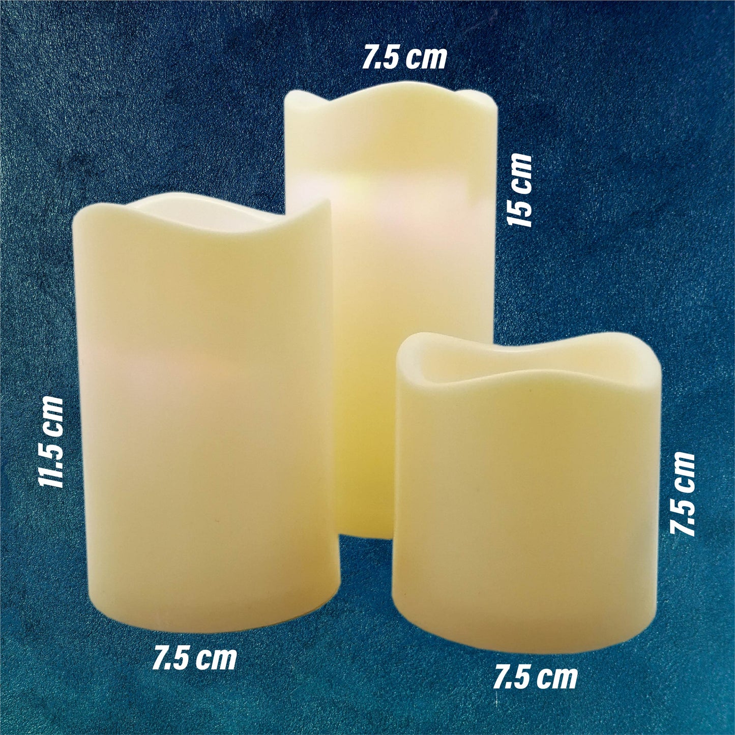 Velas parpadeantes control remoto de 3pz