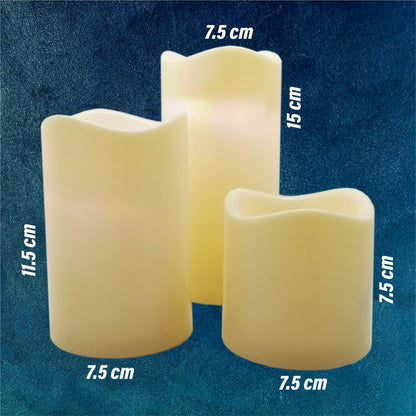 Velas parpadeantes control remoto de 3pz