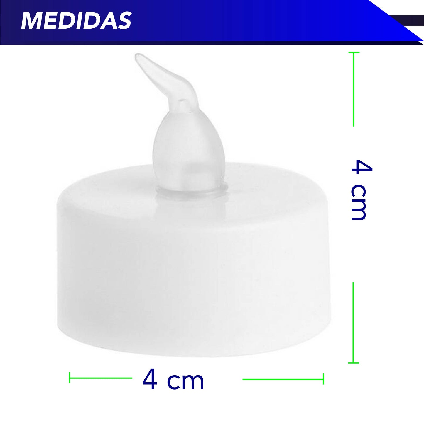 Velas Te de LED sin flama, funciona con pilas parpadeantes decorativas 24 piezas (Calidas)
