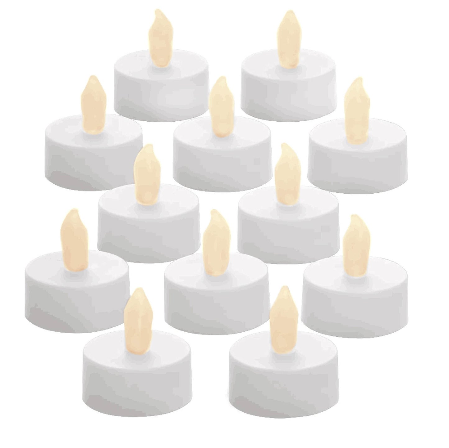 Velas Te de LED sin flama, funciona con pilas parpadeantes decorativas 24 piezas (Calidas)