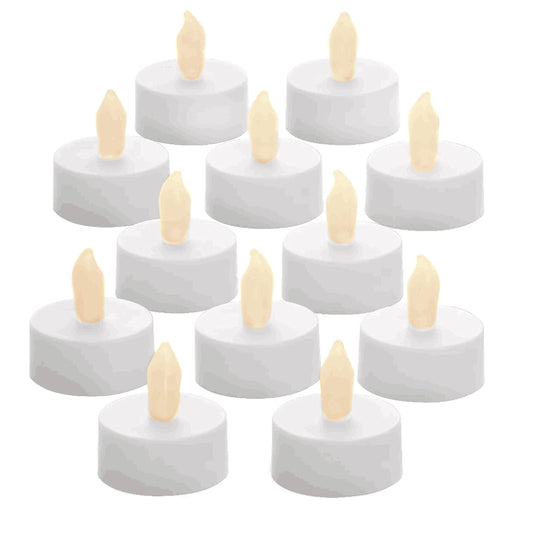 Velas Te de LED sin flama, funciona con pilas parpadeantes decorativas 24 piezas (Calidas)