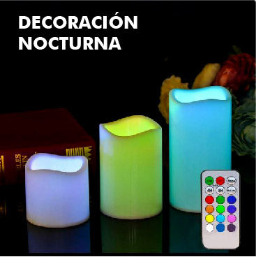 Velas parpadeantes control remoto de 3pz