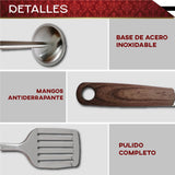 Utencilios De Cocina De Acero Inoxidable Con Base 7 Pcs