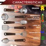 Utencilios De Cocina De Acero Inoxidable Con Base 7 Pcs