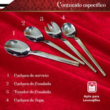 Juego De Cubiertos 86 Pcs Para 12 Personas Acero Inoxidable