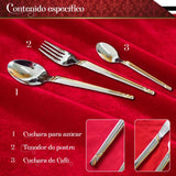 Juego De Cubiertos 86 Pcs Para 12 Personas Acero Inoxidable