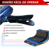 Sartén Doble Cara Antiadherente Ideal para Barbacoa Portátil con Empaque Extra Cocina sin Salpicaduras con Bloqueo de Mango (Azul)