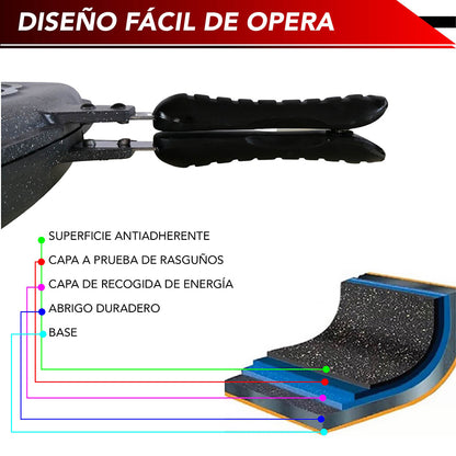 Sarten doble con cubierta de granito (gris)