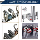 Organizador De Escobas Acero Inoxidable Soporte Multiusos