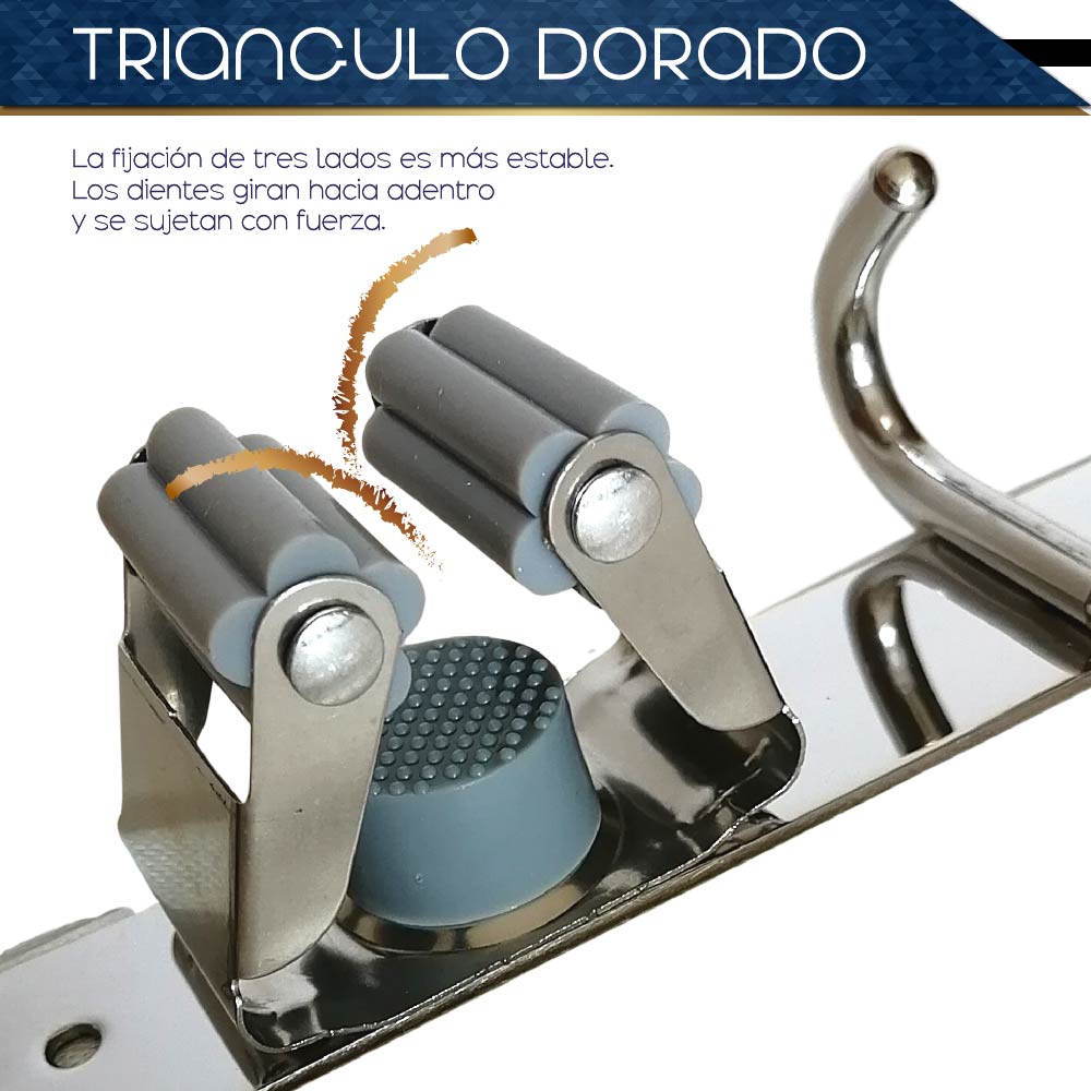 Organizador De Escobas Acero Inoxidable Soporte Multiusos