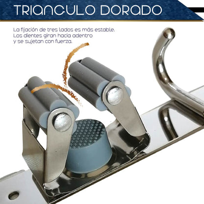 Organizador De Escobas Acero Inoxidable Soporte Multiusos