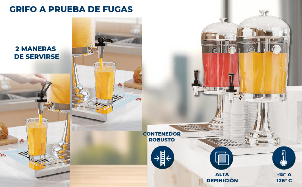 Dispensador de Bebidas Térmico | 8 Litros | Frío y Caliente