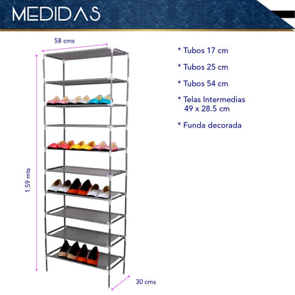 Zapatera Multifunciona de 9 Niveles