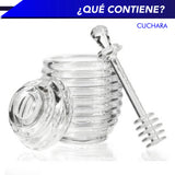 Tarro Mielero Con Forma De Colmena, Y Cuchara
