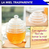 Tarro Mielero Con Forma De Colmena, Y Cuchara
