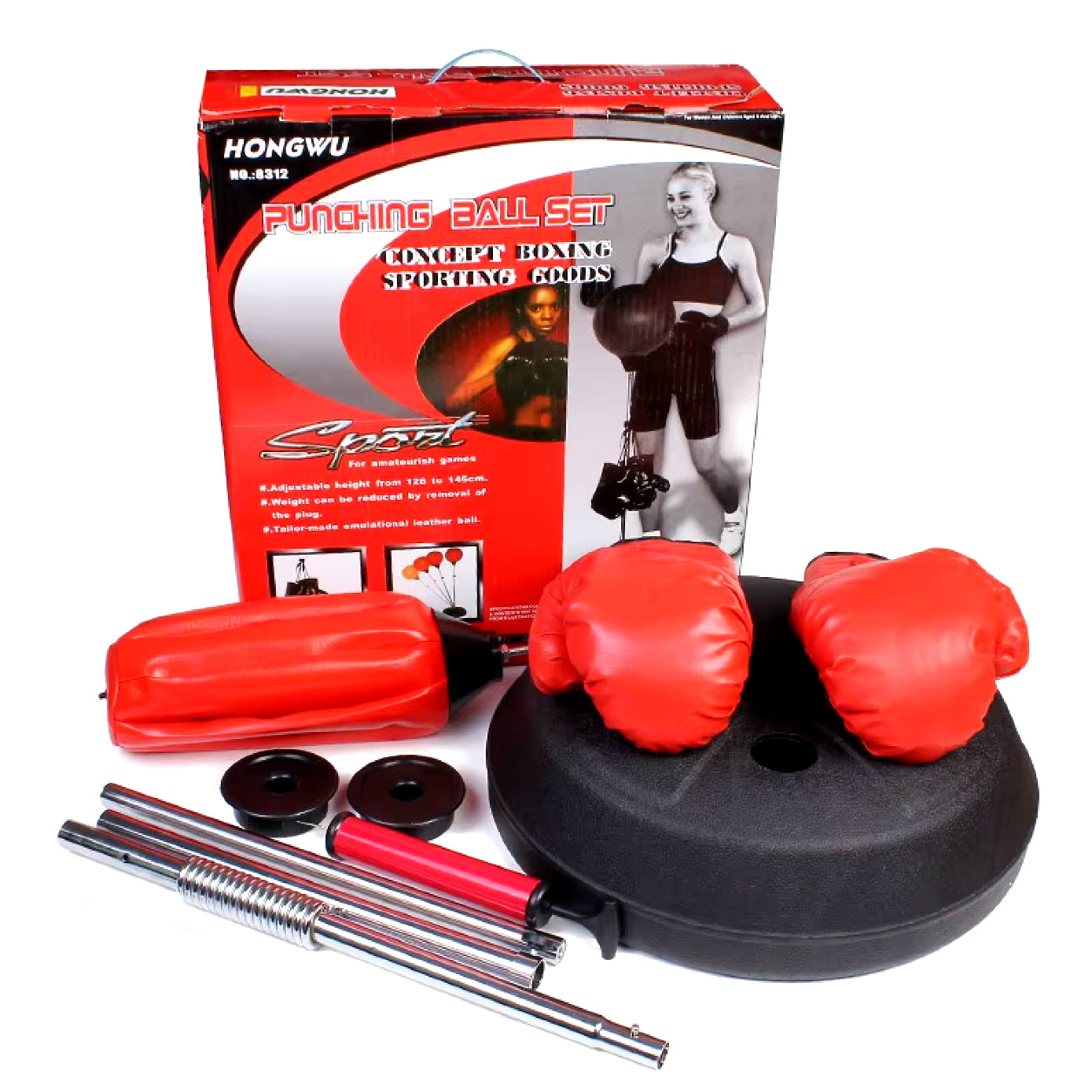Chic-fantasy Kit Pera Boxeo Guantes Set De Boxeo Ajustable