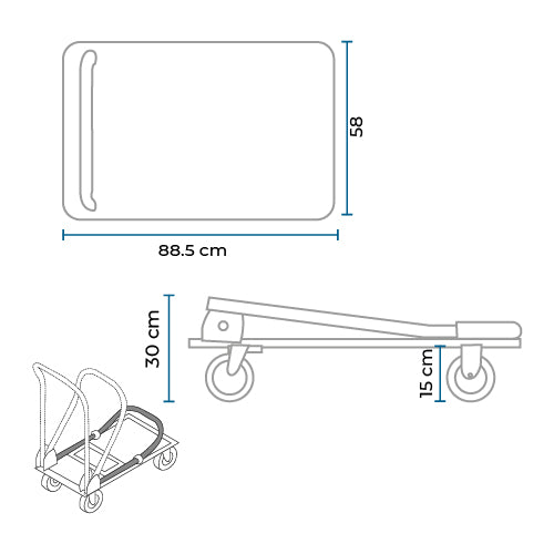 Plataforma de Carga Plegable 400 kg Uso Rudo