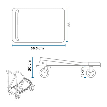 Plataforma de Carga Plegable 400 kg Uso Rudo