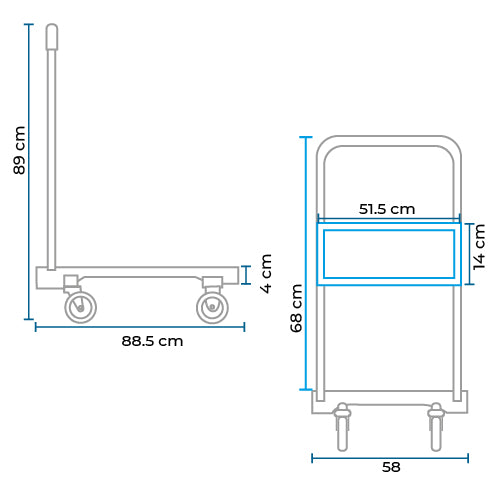 Plataforma de Carga Plegable 400 kg Uso Rudo