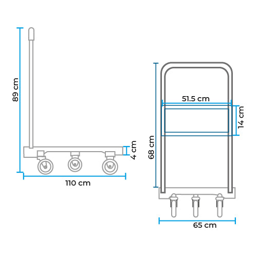 Plataforma de Carga Plegable 600 kg Uso Rudo