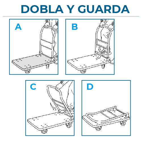 Plataforma de Carga Plegable 600 kg Uso Rudo