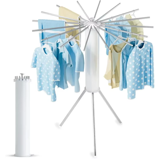 Tendedero Plegable Para Ropa Compacto, Perchero Moderno Color Blanco
