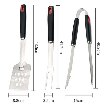 Kit Parrillero 3 Pz Chic-fantasy Set Utensilios Para Asador