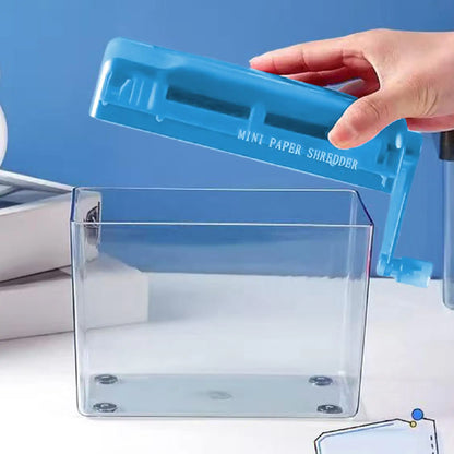 Triturador de papel manual portatil para el hogar, y oficina tamano carta y oficio