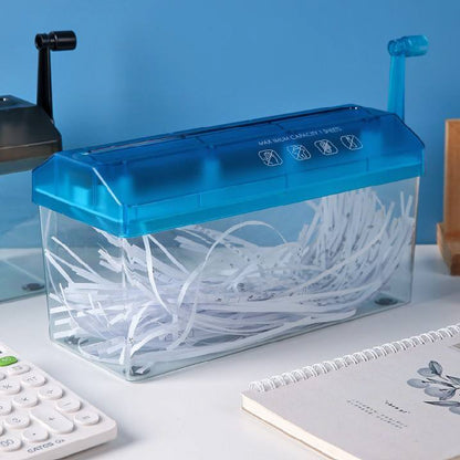Triturador de papel manual portátil para el hogar, y oficina tamano: carta y oficio
