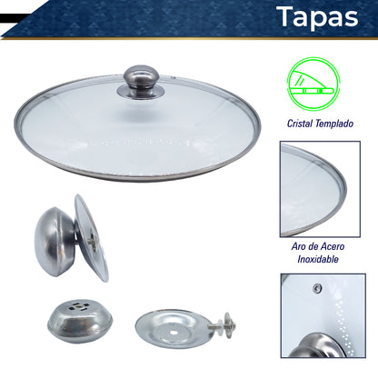 Bateria de 10 pz para cocina de Aluminio con recubrimiento de Granito (verde)