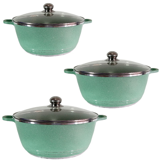 Bateria de Cocina Olla Cacerola Imperial XL 6 pz (Verde)