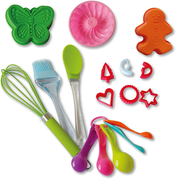 JUEGO DE 18 PIEZAS DE SILICONA DE COCINA PARA NIÑOS