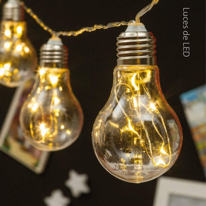 SERIE DE 10 LUCES LED DECORATIVAS DE 10 CM ALTO X 6 CM DIÁMETRO