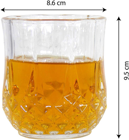 SET DE 6 VASOS OLD FASHIONED PARA WHISKY CRISTAL EXTRA BRILLANTE