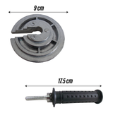 EMPLAYADORA / DISPENSADOR DE EMPLAYE AJUSTABLE DE 30 A 50 CM DE ALTO, CON UN DIÁMETRO DE 38 A 76 MM DE TUBO DEL CENTRO
