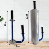 EMPLAYADORA / DISPENSADOR DE EMPLAYE AJUSTABLE DE 30 A 50 CM DE ALTO, CON UN DIÁMETRO DE 38 A 76 MM DE TUBO DEL CENTRO