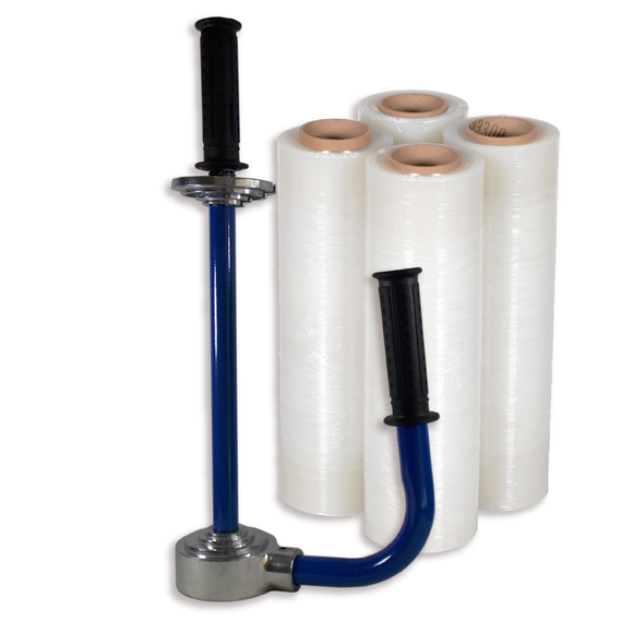 EMPLAYADORA / DISPENSADOR DE EMPLAYE AJUSTABLE DE 30 A 50 CM DE ALTO, CON UN DIÁMETRO DE 38 A 76 MM DE TUBO DEL CENTRO