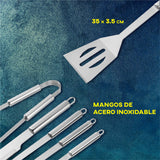 Utensilios de Barbacoa para Acampar y Picnic Accesorios para Carne Asada, Juego de 20 Piezas de Herramientas para Barbacoa, Acero Inoxidable Barbacoa Accesorios con Bolsa, Kit de accesorios para asado al aire libre. (20 Piezas)