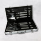 Utensilios de Barbacoa para Acampar y Picnic  Juego de 10 Piezas de Acero Inoxidable con Maletín aluminio,(10 Piezas)