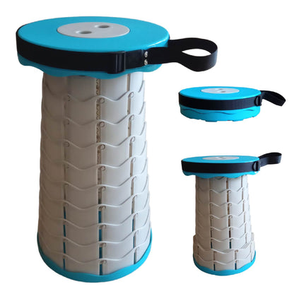 Taburete Banco Plegable portatil retratil (Blanco)