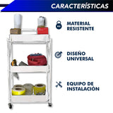 Carrito Multifuncional Organizador Desplegable 3 Niveles