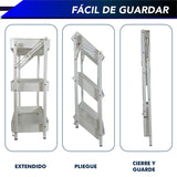 Carrito Multifuncional Organizador Desplegable 3 Niveles