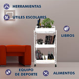 Carrito Multifuncional Organizador Desplegable 3 Niveles