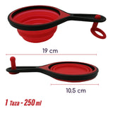 RD ROYAL COOK Tazas y cucharas medidoras de silicona plegable libres de BPA Juego de 8 herramientas de medición de cocina para medición de líquidos y secos